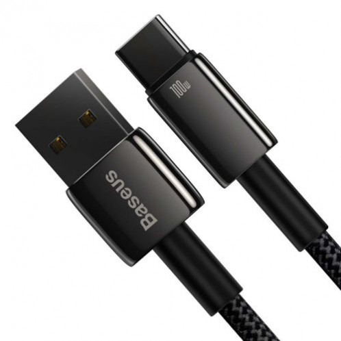 Baseus Type-C Tungsten Gold series cable 480Mb/s, 100W, 2m Black (CAWJ000101) DA393653-07
