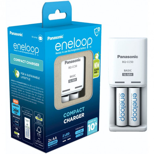 Panasonic Eneloop Compact Charg. BW-CC50 incl. 2xAA K-KJ50MCD20E 762771-04