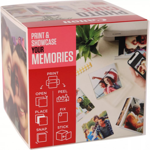 Canon PP-201 13x13 cm Photo Cube Pack créatif, blanc pink 40f. 837027-05