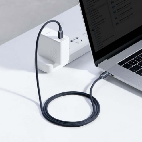 Baseus Type-C Type-C Crystal Shine series fast charging data cable 100W 1.2m Black (CAJY000601) DA329618-017