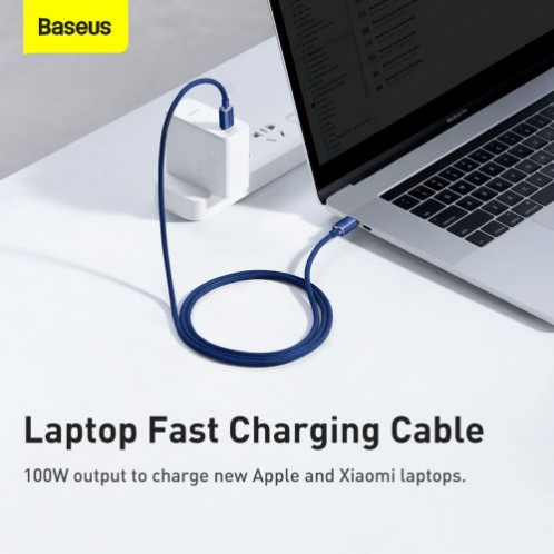 Baseus Type-C Type-C Crystal Shine series fast charging data cable 100W 1.2m Blue (CAJY000603) DA334725-013