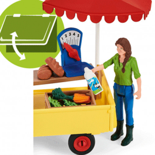 Schleich Vie à la ferme 42528 Etal mobile de la ferme 607273-027