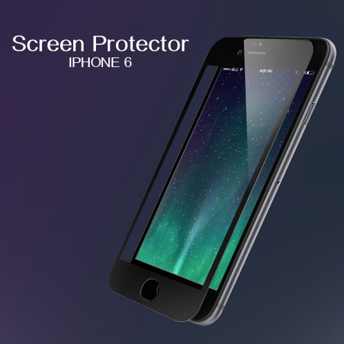 Protection d'écran en verre trempé pour iPhone 6 Ultra-fin 0.3mm / Résistant aux rayures / Lavable / Lingettes nettoyantes / Noir CU8615-025
