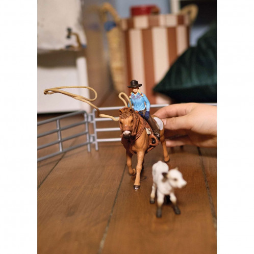 Schleich Vie à la ferme 42577 Equipe de cowboys et leur lasso 715269-015