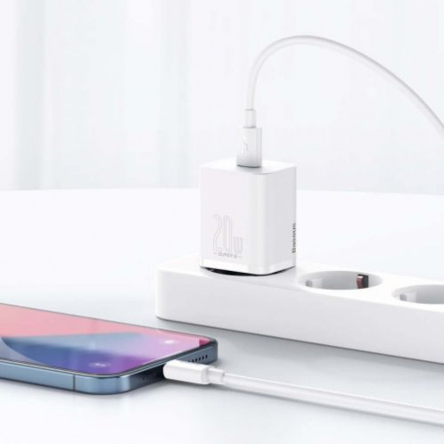 Baseus Travel Charger set Super Si 1C PD Fast charger 20W EU White (CCSUP-B02) DA628948-010