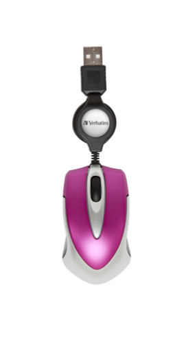 Verbatim Go mini optical Souris de voyage, Pink 49021 625732-05