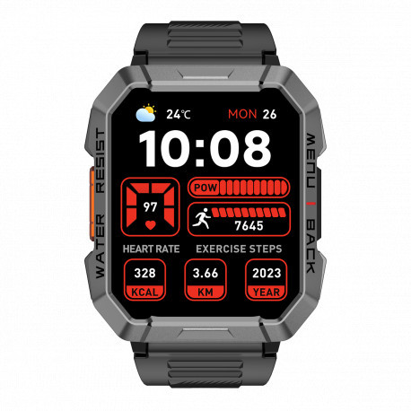 Blackview W60 (Montre Durcie Connectée 2.01'' Microphone intégré) Noir BW60_BLK-01