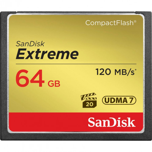 SanDisk Extreme CF 64GB 120MB/s UDMA7 SDCFXSB-064G-G46 722507-03
