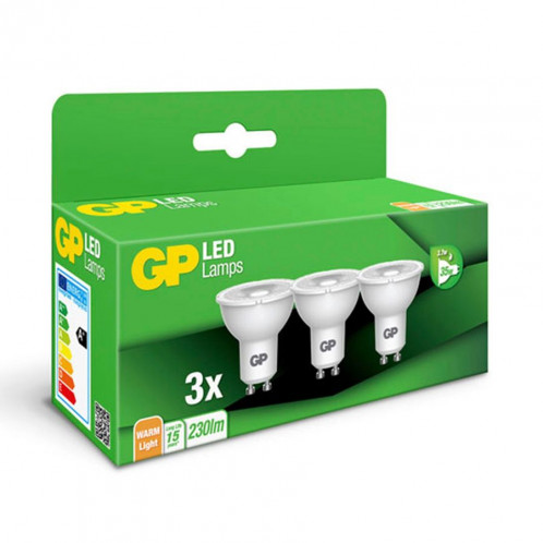 1x3 GP Réflecteur LED Lighting GU10 3,1W (35W rempl.) GP 087427 587204-03