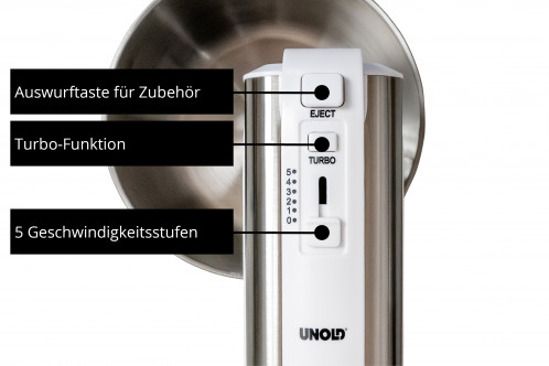 Unold 78720 Hannah weiß Handmixer mit Rührschüssel 120754-017