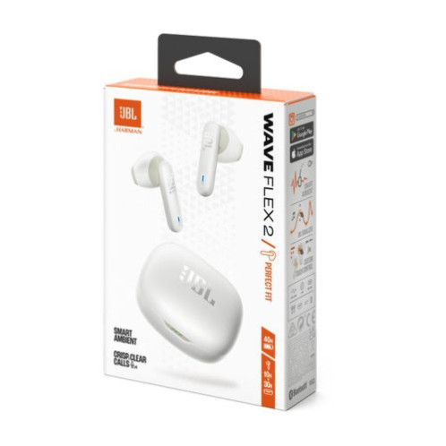 JBL Wave Flex 2 TWS Bluetooth Wireless In-Ear Earbuds White EU DB4900757-05