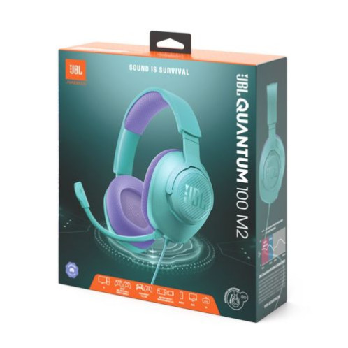 JBL Quantum 100M2 Headphone Wired Gaming Headset with Microphone, Teal EU DB2800957-05