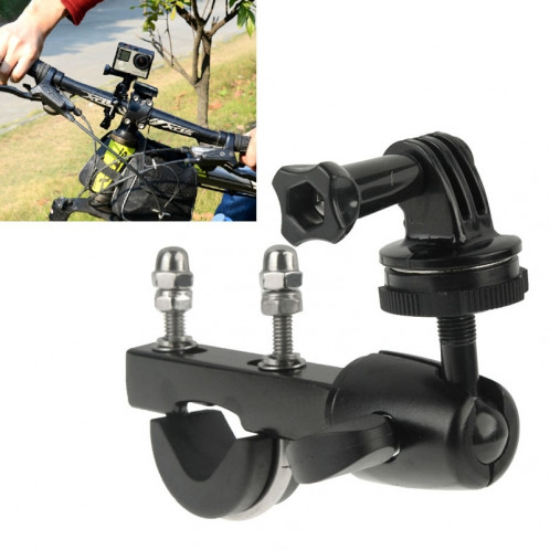 Tige de selle de guidon Pince à bicyclette à bicyclette Moto avec adaptateur et vis à trépied pour GoPro Hero 4 / 3+ / 3/2/1 / Mini caméra / Mini DV ST26804-00