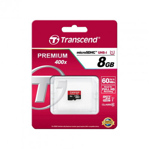 Transcend microSDHC 8GB Class 10 UHS-I 400X 669886-02