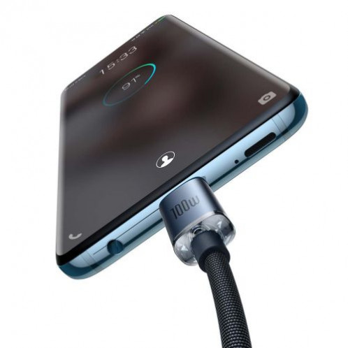 Baseus Type-C Type-C Crystal Shine series fast charging data cable 100W 1.2m Black (CAJY000601) DA329618-017