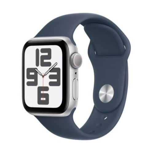 Apple Watch SE (2024) GPS 40mm Silver Alu Case, Denim Sport Strap S/M EU MXEC3 DP18500254-01