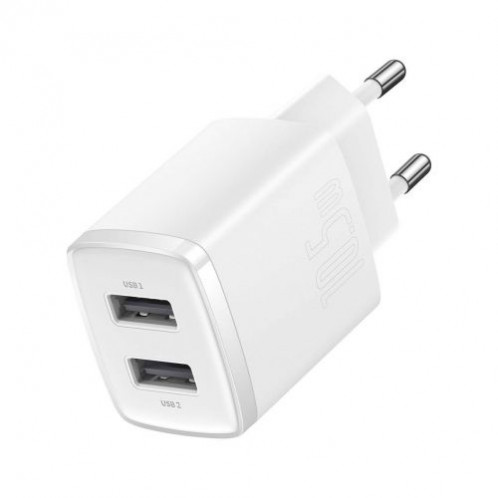 Baseus Travel Charger Compact wall Charger U+U, 10.5W EU White (CCXJ010202) DA390387-017