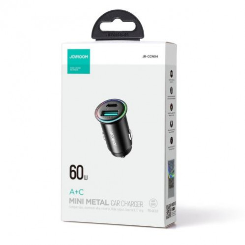 Joyroom Car Charger Mini, C+U, 60W, Black (JR-CCN04) DO631509-02