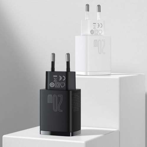 Baseus Travel Charger Compact Quick Charger U+C 20W EU White (CCXJ-B02) DA720532-015