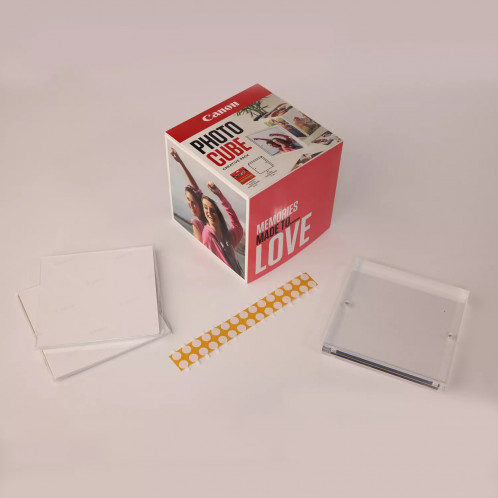 Canon PP-201 13x13 cm Photo Cube Pack créatif, blanc pink 40f. 837027-05
