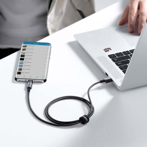 Baseus Type-C Explorer Series Auto Power-Off Fast Charging Data Cable 100W, 1m Black (CATS000201) DA522524-011