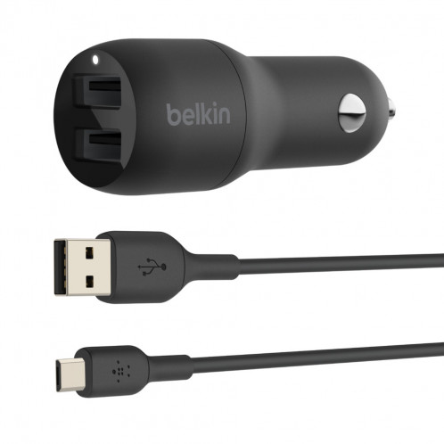 Belkin USB-A charg. voiture 24W noir CCB001btBK 529146-07