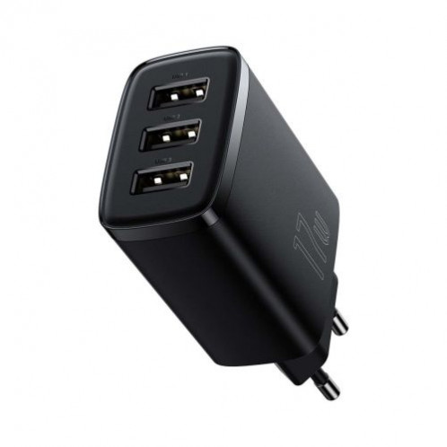 Baseus Travel Charger Compact wall Charger U+U+U, 17W EU black (CCXJ020101) DA529794-018