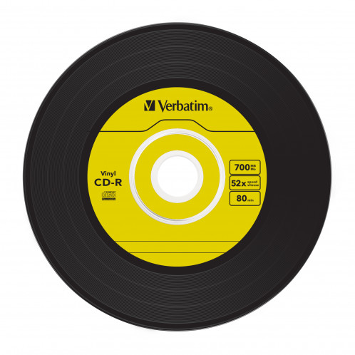 1x10 Verbatim CD-R 80 / 700MB 52x Speed, Vinyl Surface, Slim 112105-010