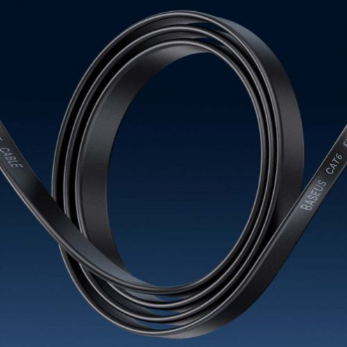 Baseus Network Cable High Speed (CAT6) of RJ45 (flat cable) 1 Gbps, 2m Black (WKJS000101) DA122743-020