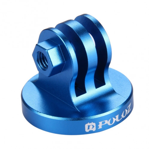 PULUZ Adaptateur pour carte trépied pour caméras CNC pour GoPro HERO5 / 4 Session / 4/3 + / 3/2/1, Xiaomi Yi, SJ4000, SJ5000, SJ6000 (Bleu) SP145L2-06