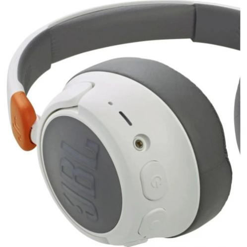 JBL JR460NC Bluetooth Wireless On-Ear Headphones for Kids with Noise Cancellation, White/ Brown EU DB4100237-05