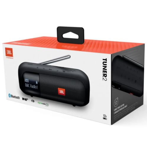 JBL Tuner 2 Portable Bluetooth Speaker with FM/DAB/DAB+ Black EU DB7500807-07
