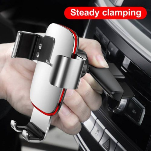 Baseus Car Mount Metal Age Gravity Phone holder (CD Version) Silver (SUYL-J0S) DA565538-08
