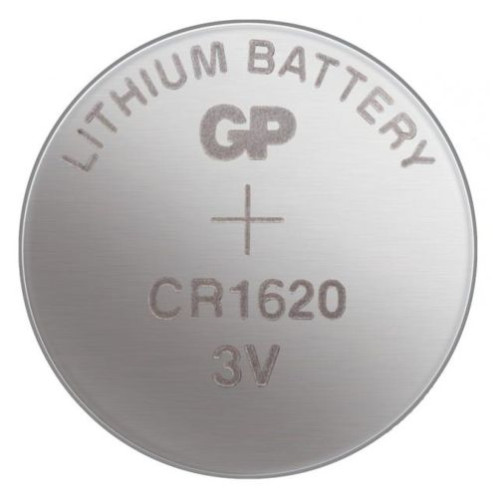 GP Battery (CR1620) Lithium coin, CR1620-7U5 (5 batteries / blister) 3V DP280743-02