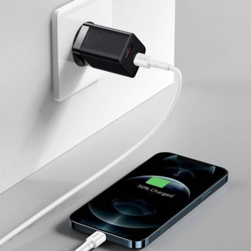 Baseus Travel Charger Super Si Pro mini Fast Charger, C+U, PD 3.0, QC 3.0 30W EU Black (CCSUPP-E01) DA1020371-018