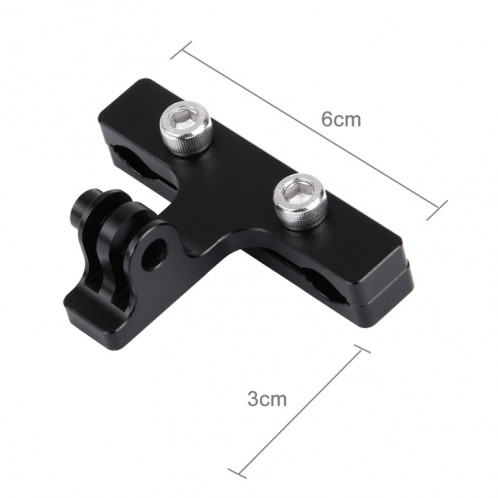 PULUZ Outdoor Photography Support d'aluminium en alliage d'aluminium pour siège de vélo pour appareil photo GoPro & Xiaomi Xiaoyi YI Sport Action (Noir) SP181B4-07