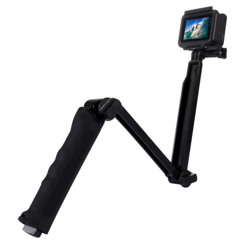 PULUZ 3-Way Grip Foldable Multi-fonctionnel Selfie Stick Extension Monopode avec trépied pour GoPro HERO5 / 4/3 + / 3/2/1, Longueur: 20-58cm SPU2026-08