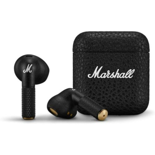 Marshall Minor IV TWS Bluetooth Wireless In-Ear Headphones BT 5.3, Active Noise Cancelling, Qi Wireless Charging, IPX4, Black EU DA6700386-01
