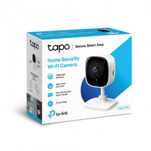TP-LINK Wireless Camera Tapo C100 Indoor Security Camera 1080P White EU DP1850848-02