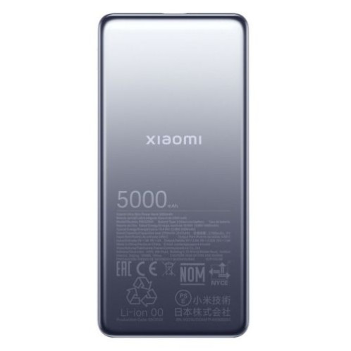 Xiaomi Power Bank Ultra Slim 5000 mAh 20W Fast Charge Space Gray EU BHR9535GL DI2450533-02