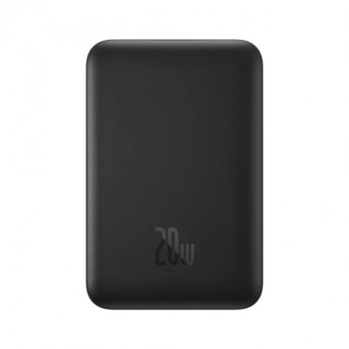 Baseus Power Bank Magnetic Mini Wireless Fast charging (With Xiaobai Type-C to Type-C 60W(20V/3A) 0.5m) MagSafe 15W / PD 20W, 10000 mAh, Black (PPCX070001) DA2283224-09