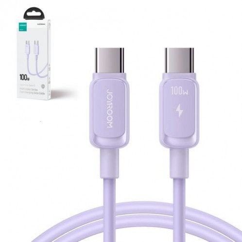 Joyroom Type-C Type-C Cable Multi-Color Series A14, 480mb/s, 100W, 1.2m, Purple (S-CC100A141P) DO204238-01