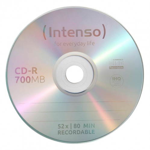 1x100 Intenso CD-R 80 / 700MB 52x Speed, cakebox spindle 410739-02