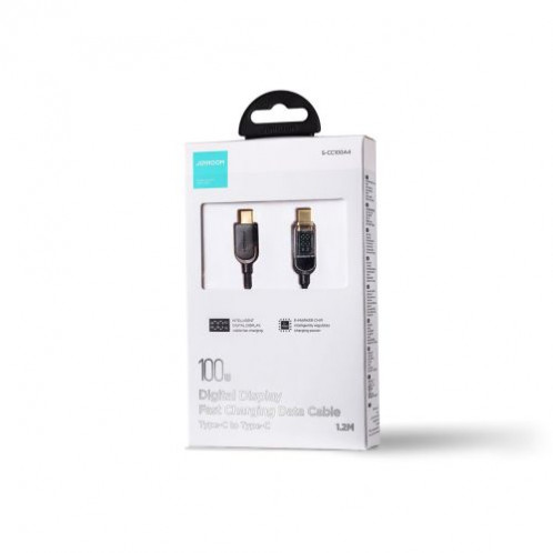 Joyroom Type-C Type-C Data Cable 100W, 1.2m with Digital Display, Black (S-CC100A4) DO580882-02