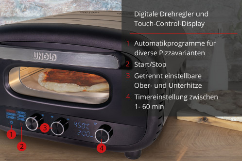 Unold 68805 Don Alfredo Four à pizza 120726-015