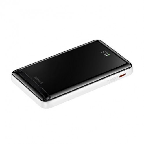 Baseus Power Bank Magnetic Wireless charging (With Xiaobai Type-C to Type-C 60W(20V/3A) 0.5m) MagSafe 15W / PD 20W, 10000 mAh, White (PPCX000202) DA3037302-019