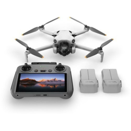 DJI Drone Mini 4 Pro Fly More Combo with UHD 4K 60 fps Camera with DJI RC2 Remote Controller, Light Gray EU (CP.MA.00000735.01) DJ65200192-01