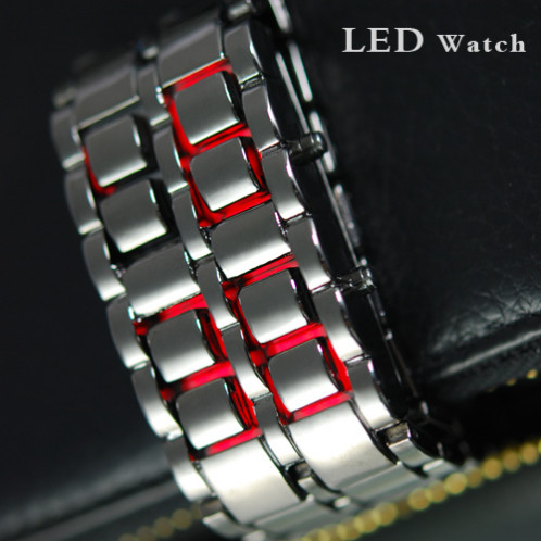 Montre à LED rouge style samourai japonais MLRSSJ01-07