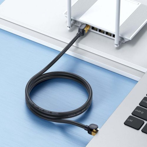 Baseus Network Cable High Speed (CAT7) of RJ45 (round cable) 10 Gbps, 1m Black (WKJS010101) DA191374-017