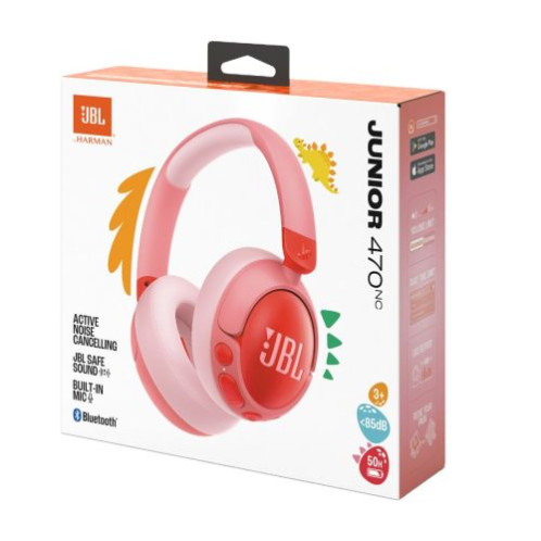 JBL JR470NC Bluetooth Wireless On-Ear Headphones for Kids Pink EU DB5700154-02